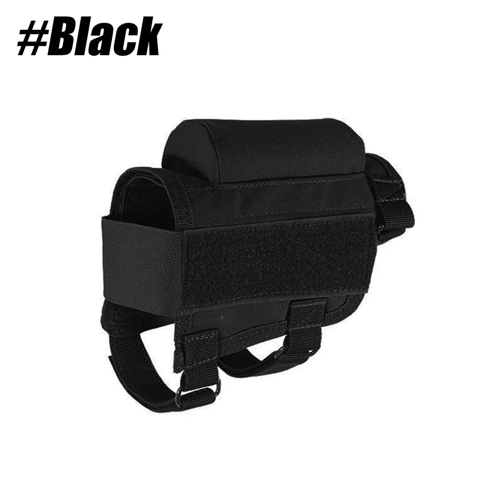 Rifle Buttstock Cheek Rest Riser with Pad cartridges Pouch