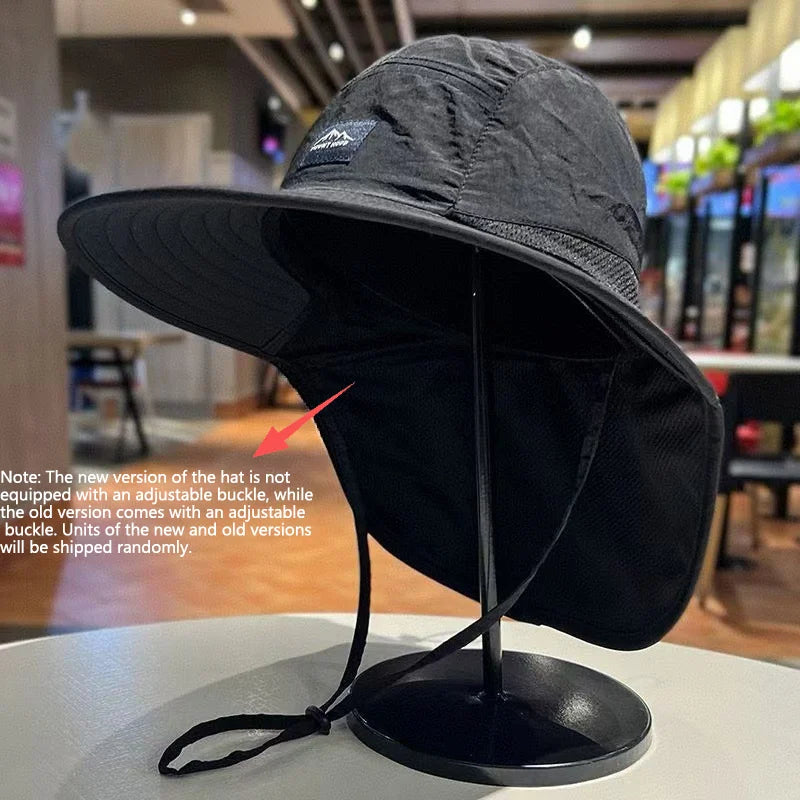 Unisex Windproof Quick-Dry Fisherman Hat with Neck Flap & UV Protection
