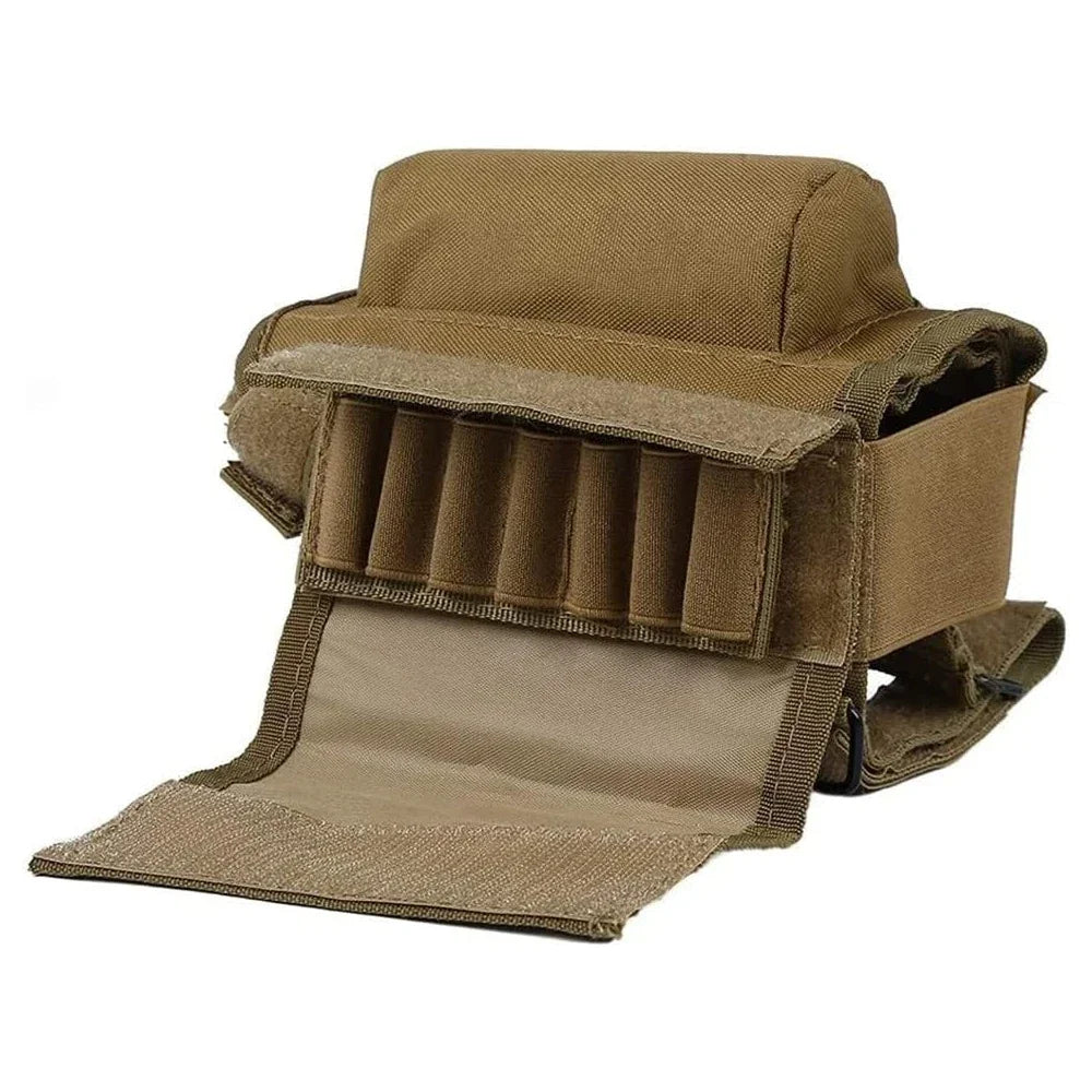 Rifle Buttstock Cheek Rest Riser with Pad cartridges Pouch