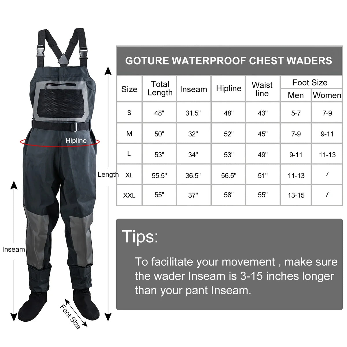 Thickened Fishing Waders 100% Waterproof